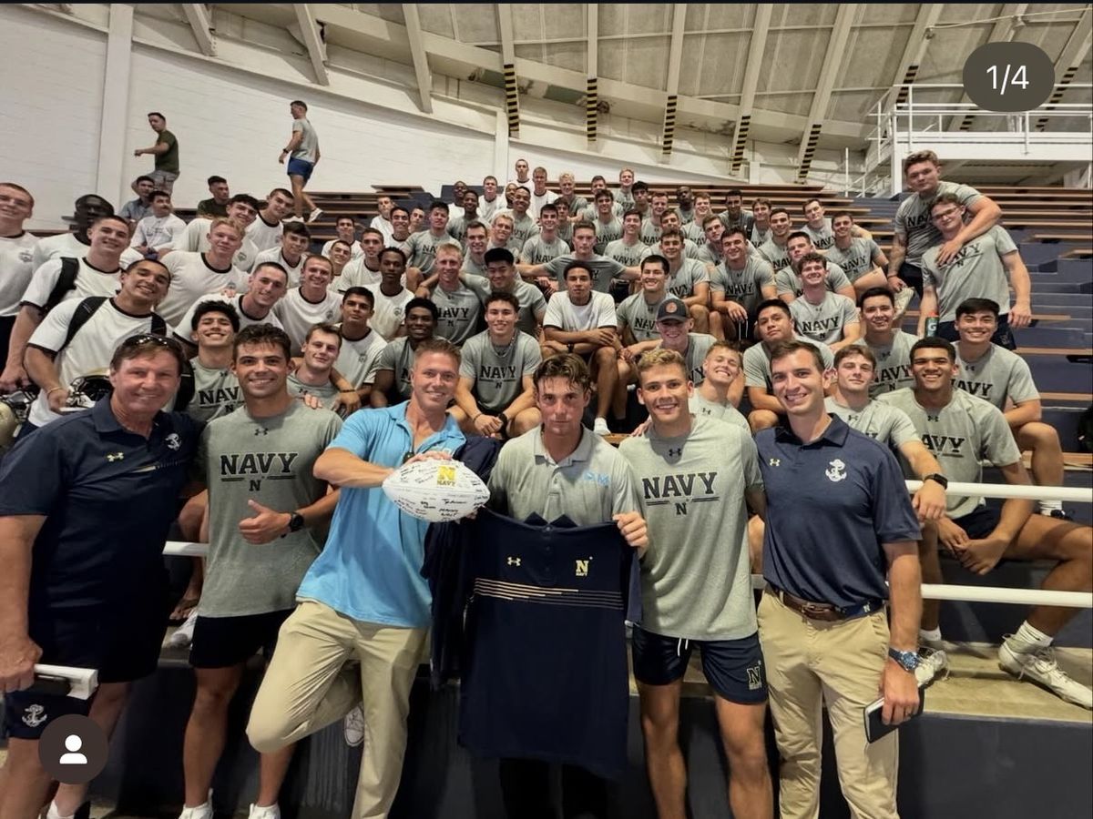 KPM with the U.S. Naval Academy Sprint Football team